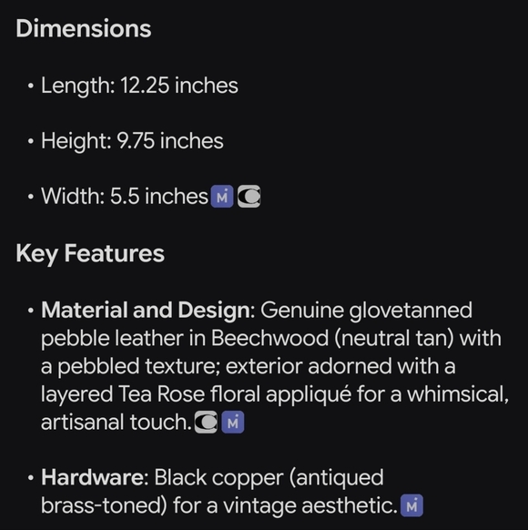 Coach 1941 Tea Rose Rogue 31 Satchel Purse Bag With Dust Bag - Picture 17 of 17